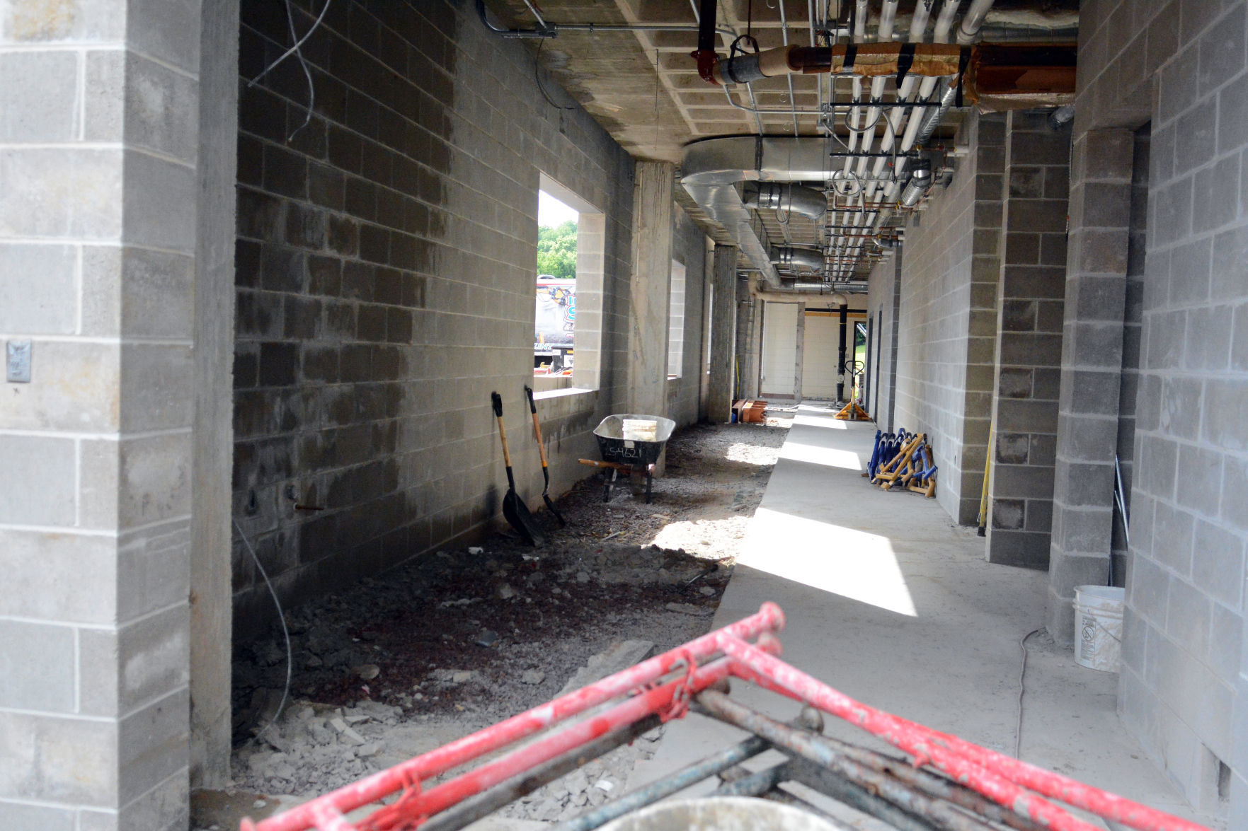 Baraboo middle school construction tour, June 23, 2020